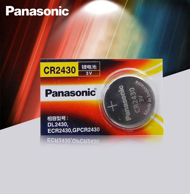 Panasonic CR2430 CR 2430 3V литиевая Кнопочная батарея для часов, часов, слуховых аппаратов