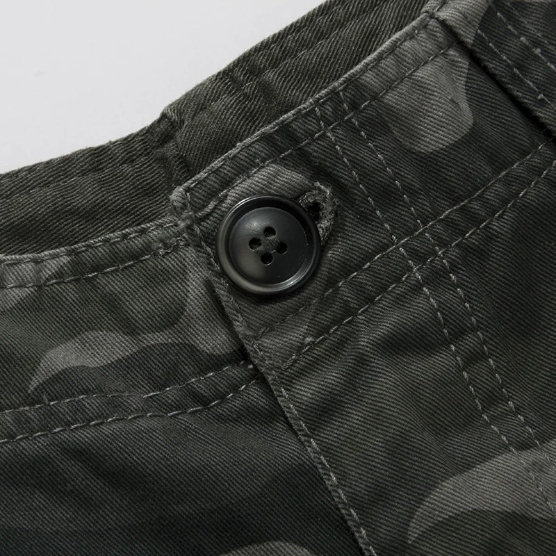 Шорты Карго мужские летние с несколькими карманами однотонные пляжные шорты