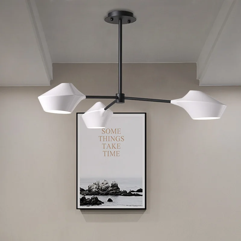 

Nordic post-modern minimalist living room study creative personality atmosphere led pendant lights white/gold/black