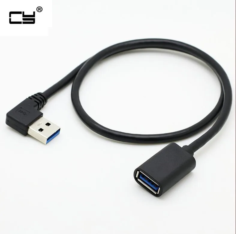 Cable de extensión USB 3,0, accesorio de flexión izquierda de 90 grados,...