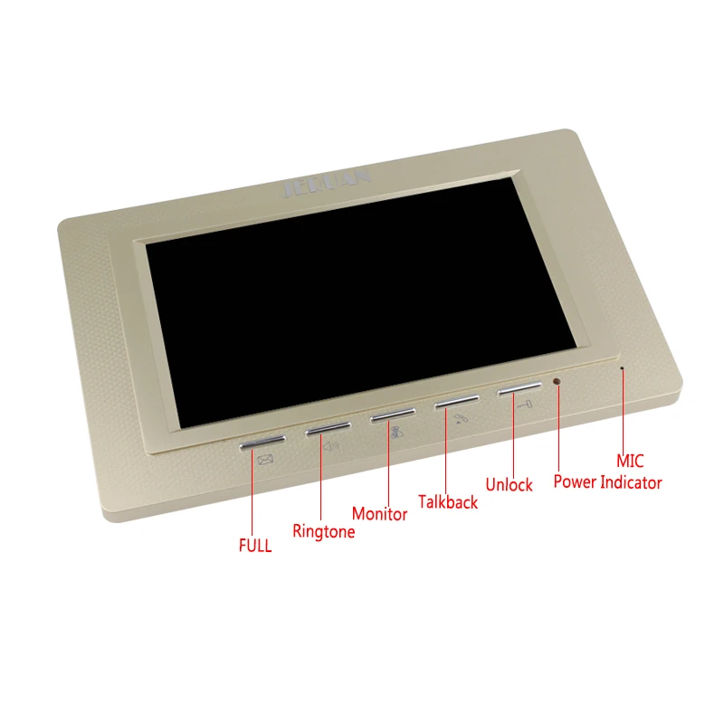 JERUAN new 7 inch color video door phone 2 Golden Monitor 1 HD Camera Apartment 1V2 Doorbell+RFID Access Control+FREE SHIPPING |
