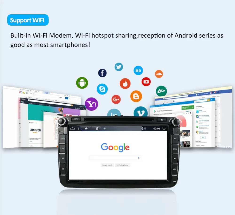 2 din Android 8,1 Восьмиядерный 2 Гб ОЗУ автомобильный DVD для Passat CC Polo GOLF 5 6 Touran EOS T5 Sharan Tiguan Skoda Seat Leon gps Радио BT