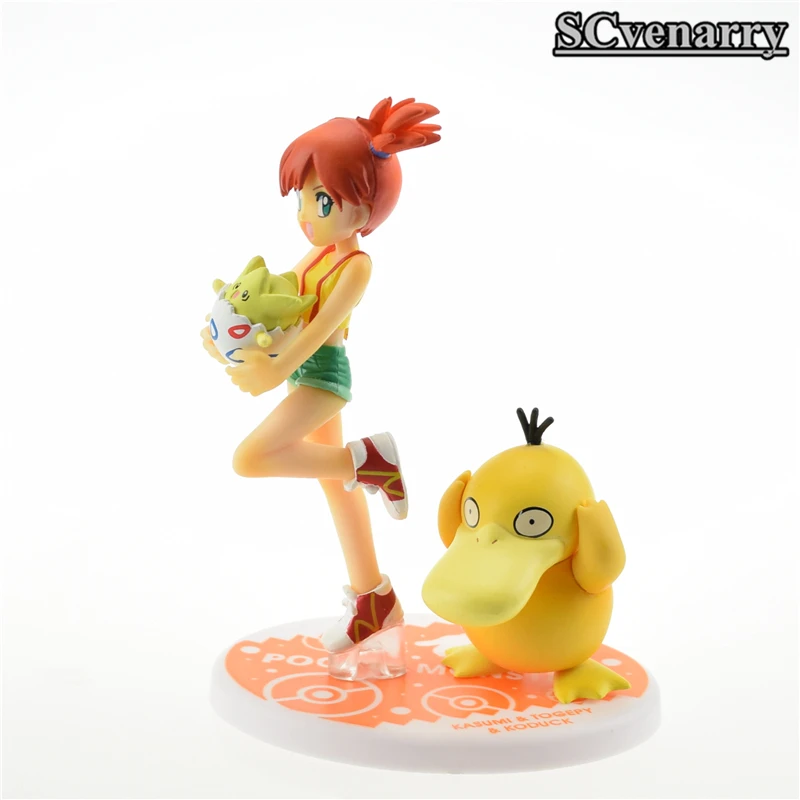 Anime Misty Kasumi &amp Togepy Togepi Koduck Psyduck PVC Figure Collectible Model Toy 10.5cm | Игрушки и хобби