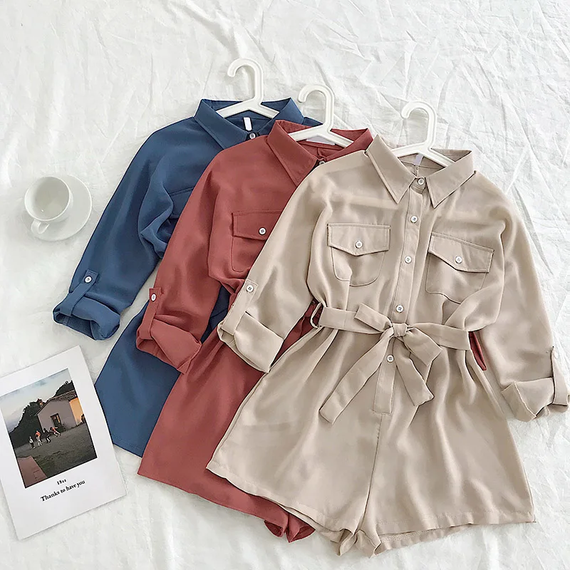 Весна Корейский элегантный зеленый комбинезон лето повседневное отложным