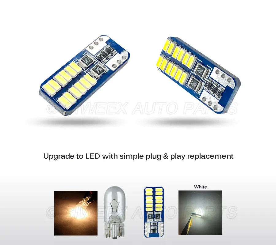 1 шт Высокое качество T10 W5W 168 192 светодиодные задние светильник 3014 24 SMD 12В для авто