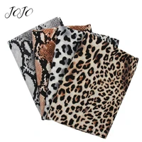 jojo bows 45145cm chiffon cloth fabric snake leopard print sheet for needlework home textile diy craft supplies party decor