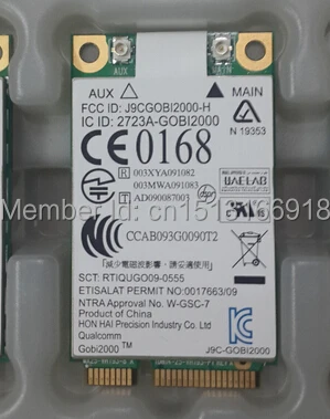 Устройство док станция Qualcomm Gobi2000 мини pci express 3G EV DO HSDPA WCDMA WLAN Card беспроводная