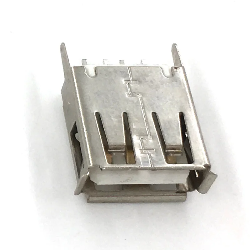 10 шт. USB 2 0 4 pin A Тип гнездовой разъем кудрявый рот прямая ножная передача данных