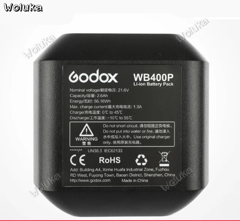Внешняя вспышка Godox AD400PRO WB400P литий ионная батарея источник питания для камеры