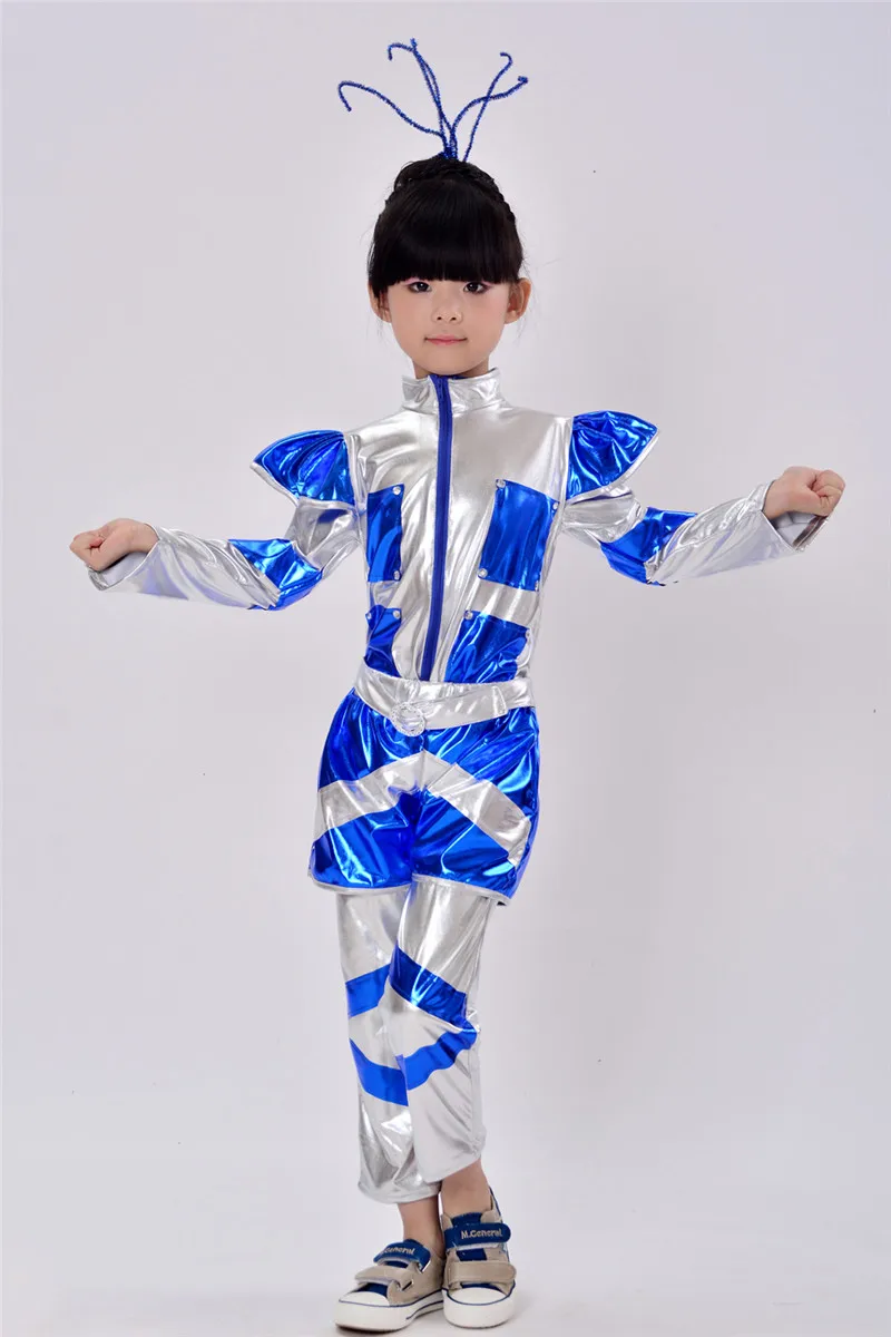 2019 New Kids Animation Drama Robot Dance Costumes Boys Girls Astronaut Space Suit Unisex 110-150cm Cosplay |
