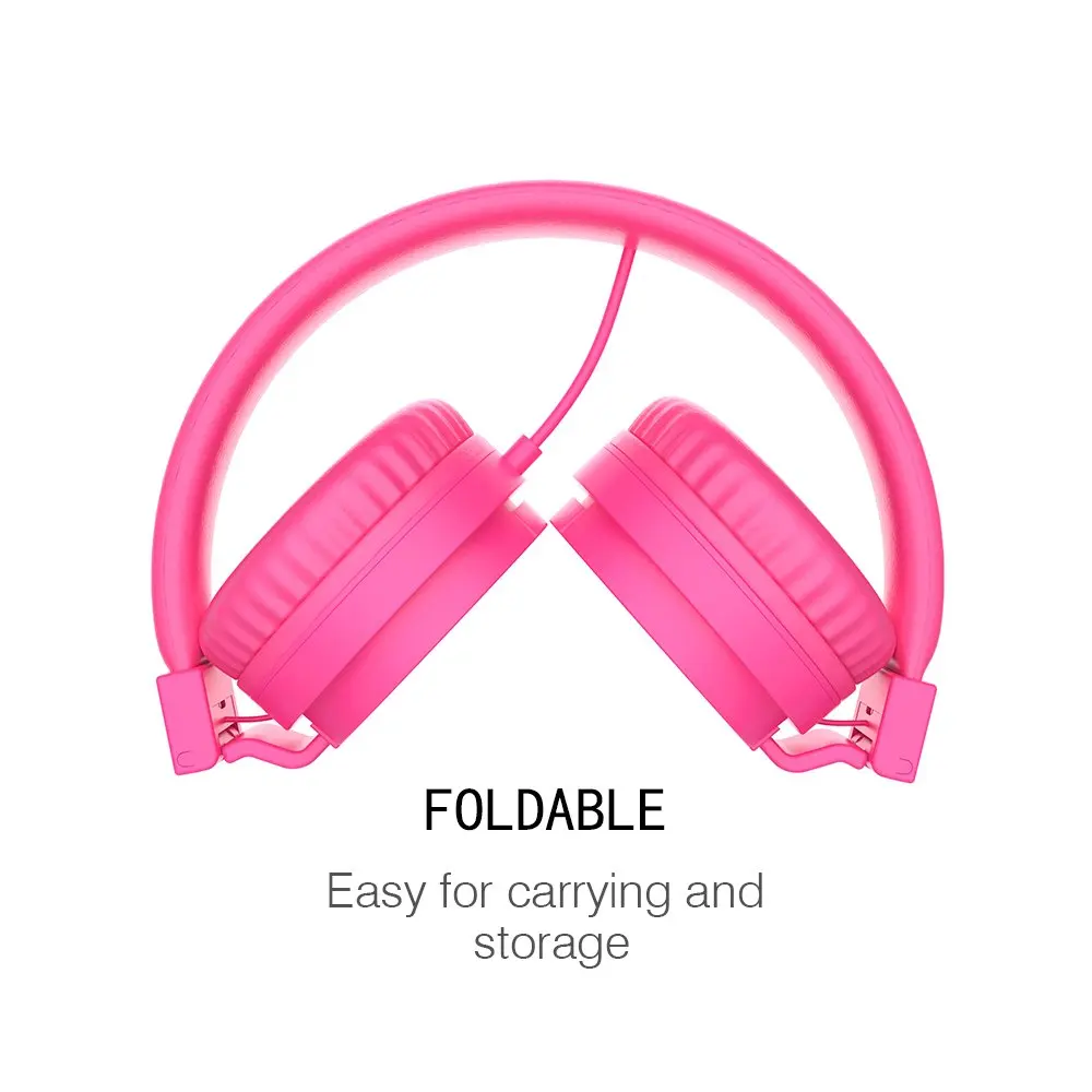 BASS Lightweight Stereo Foldable Wired Headphones for Kids Adjustable Headband Headset Earphones iphone Computer Andriod | Электроника