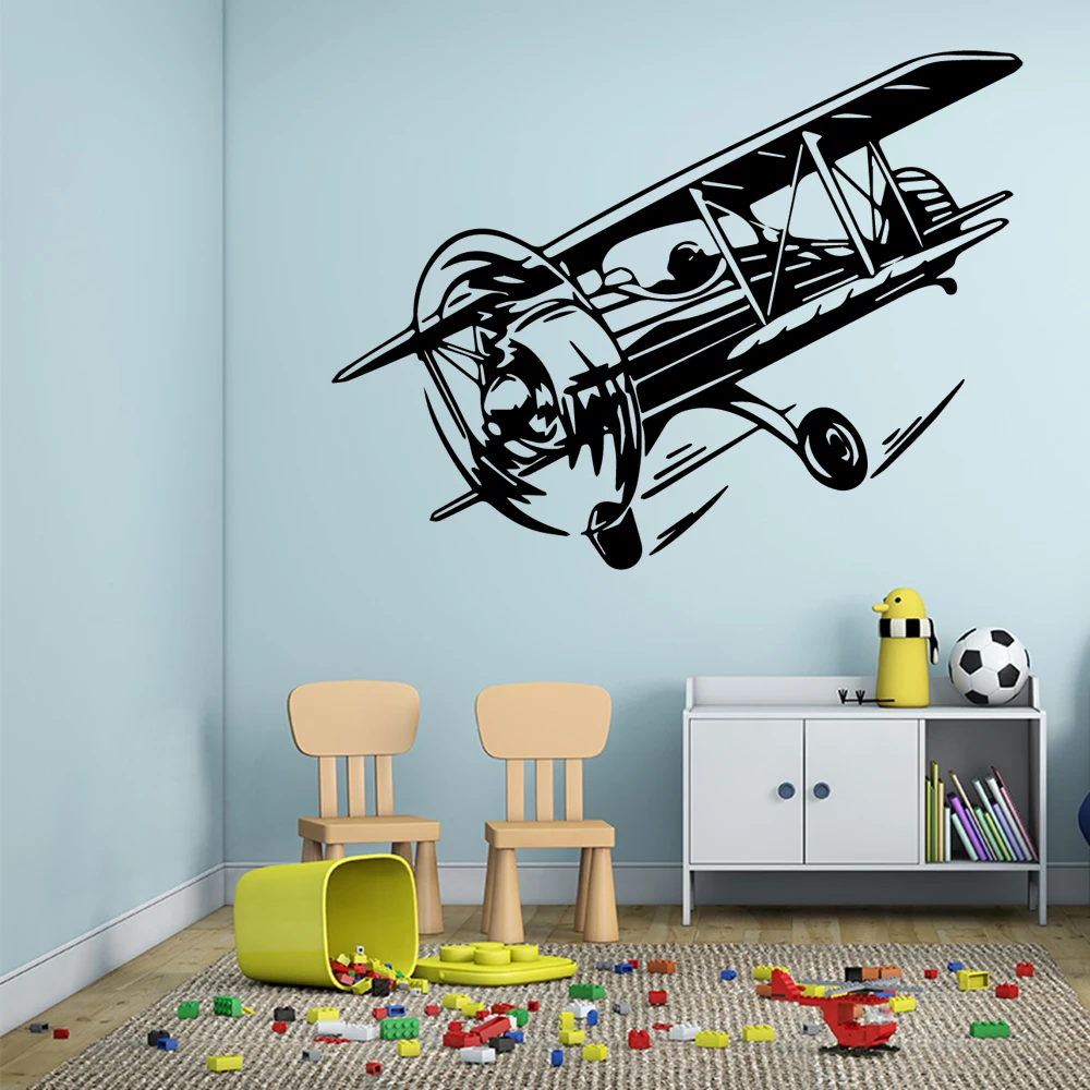 

Fun airplane Pvc Wall Decals Home Decor For Kids Rooms Wall Art Sticker Murals