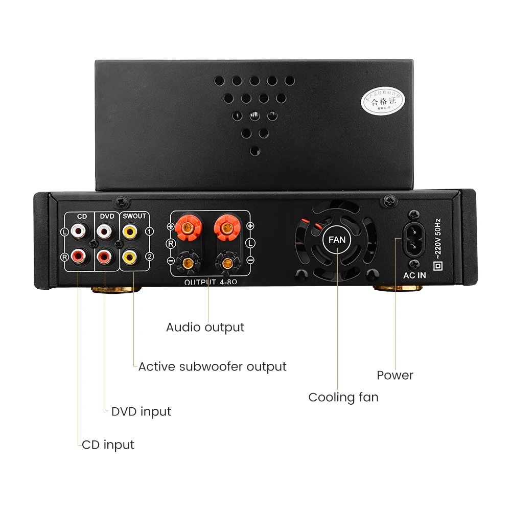 Вакуумная трубка AIYIMA Bluetooth 4 0 65Wx2 6N2 6P1 Hi Fi усилитель мощности 2 1 канала аудиотрубки