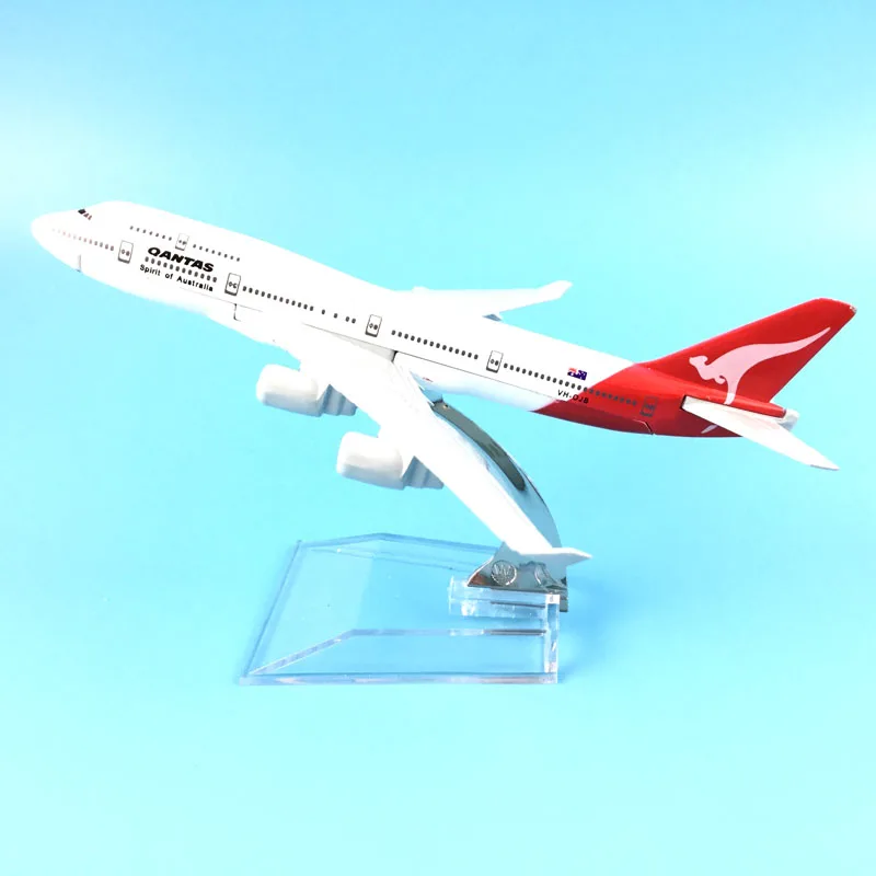 Бесплатная доставка 16 см 747 дюймов модель QANTAS из металлического сплава