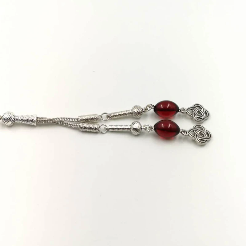 Красные мусульманские бусины с четкой красные Tasbih мастхан ислам ic молитва