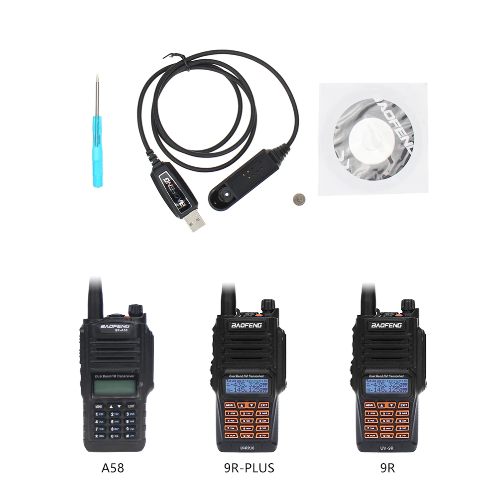 Оригинальный водонепроницаемый USB кабель для программирования Baofeng UV 9R XR Plus Walkie