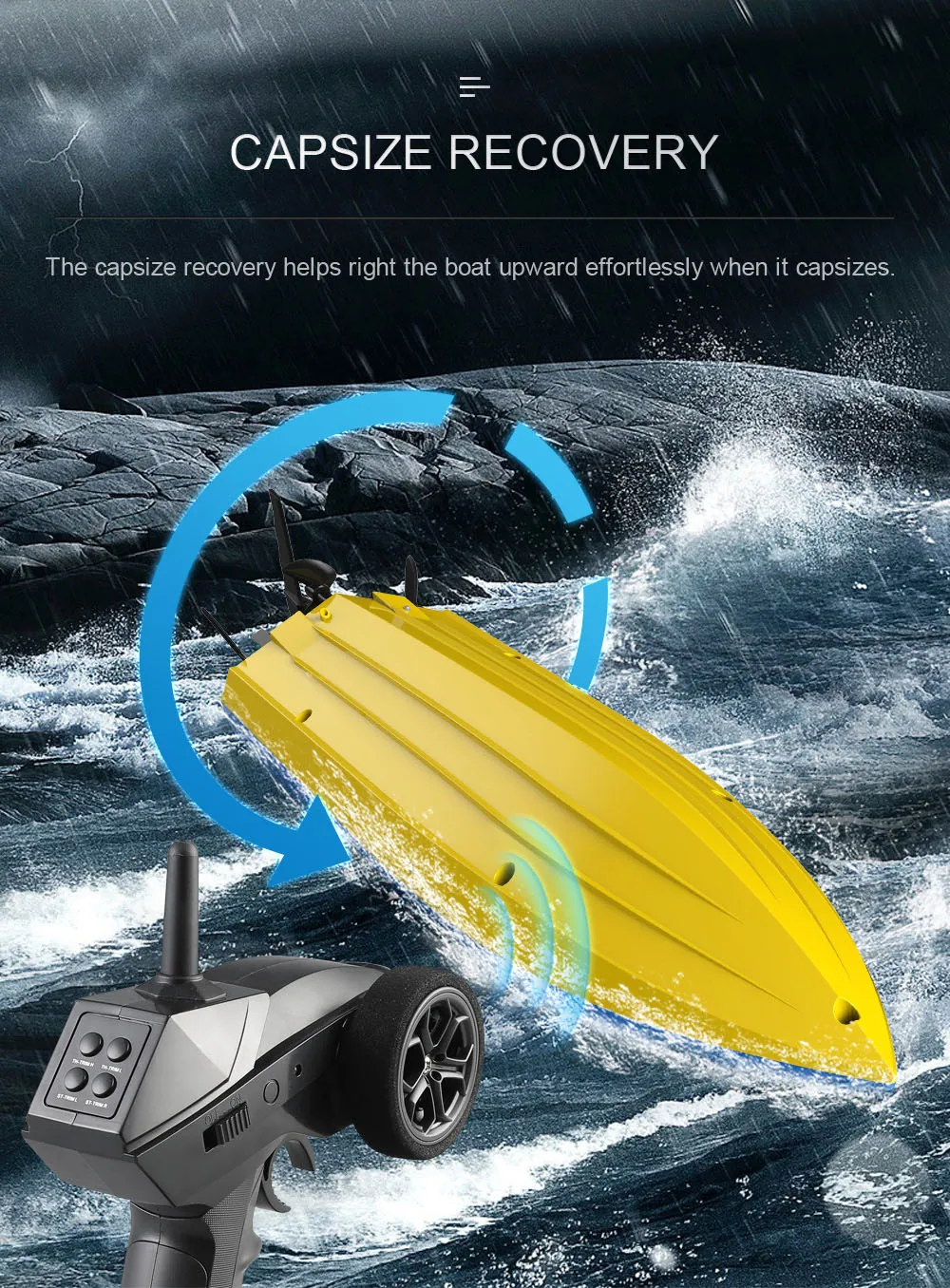 JJRC S1 S2 S3 RC лодка Скорость лодка 2,4 ГГц 2CH портативный мини-корабль с дистанционным управлением самоправые высокоскоростные игрушки 25 км/ч RC