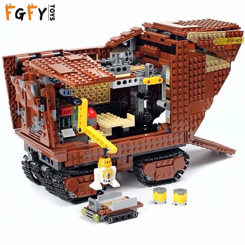 LEPINED 07156 Звездные войны серии Sandcrawler Совместимость Legoingly 75220 строительные блоки