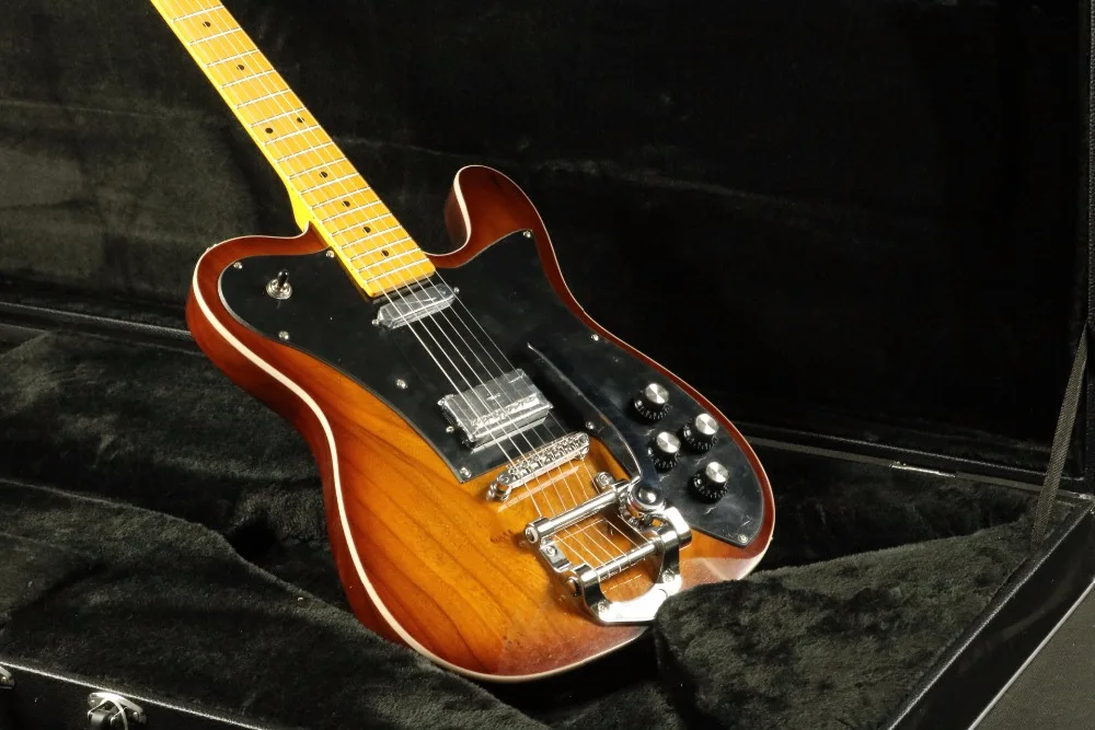 Светильник коричневый bigsby bridge tele Электрогитара sh пикапы Топ переплет гитара