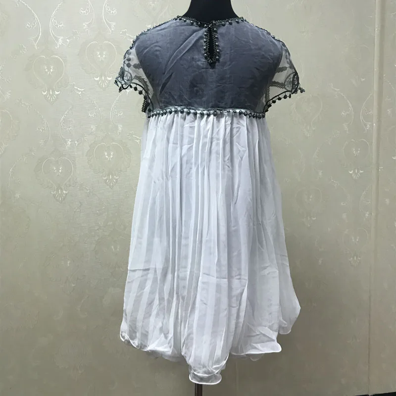 Элегантное Белое Кружевное Плиссированное шифоновое коктейльное платье PERHAPS U с