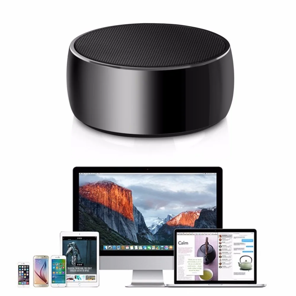 Время владельца BS01 Mini Bluetooth Динамик Портативный бас стерео С микрофоном Micro SD/TF