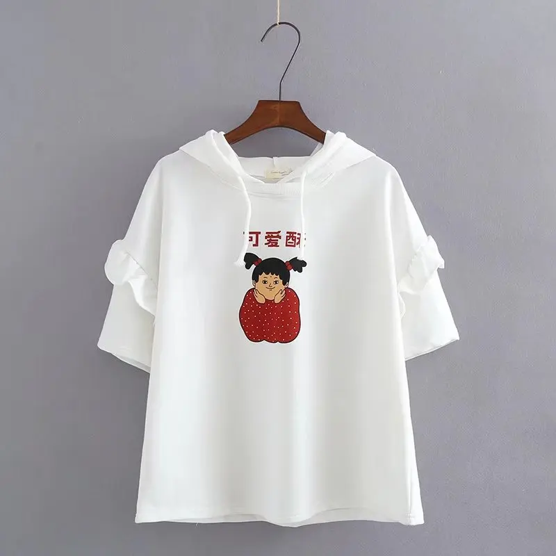 Мода 2017 г. новые летние женские топы кофты с капюшоном короткими гофрированными