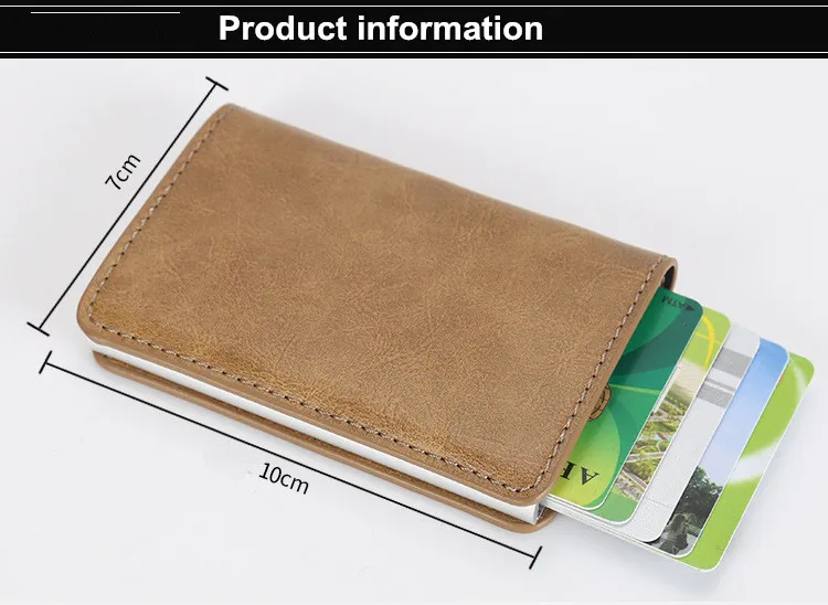 ZOVYVOL RFID мини-кошелек для мужчин и женщин блокирующий кредитный держатель для карт Алюминиевый металлический бизнес ID визитница Тонкий чехол для карт