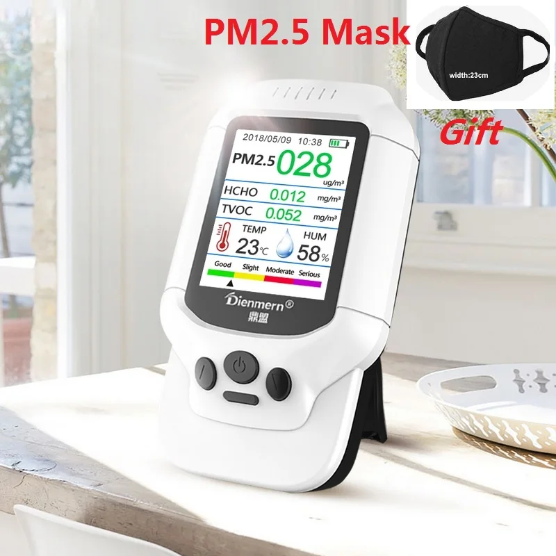 Газоанализатор HCHO PM1.0 PM2.5 PM10 детектор TVOC PM 2 5 Измеритель температуры и влажности AQI