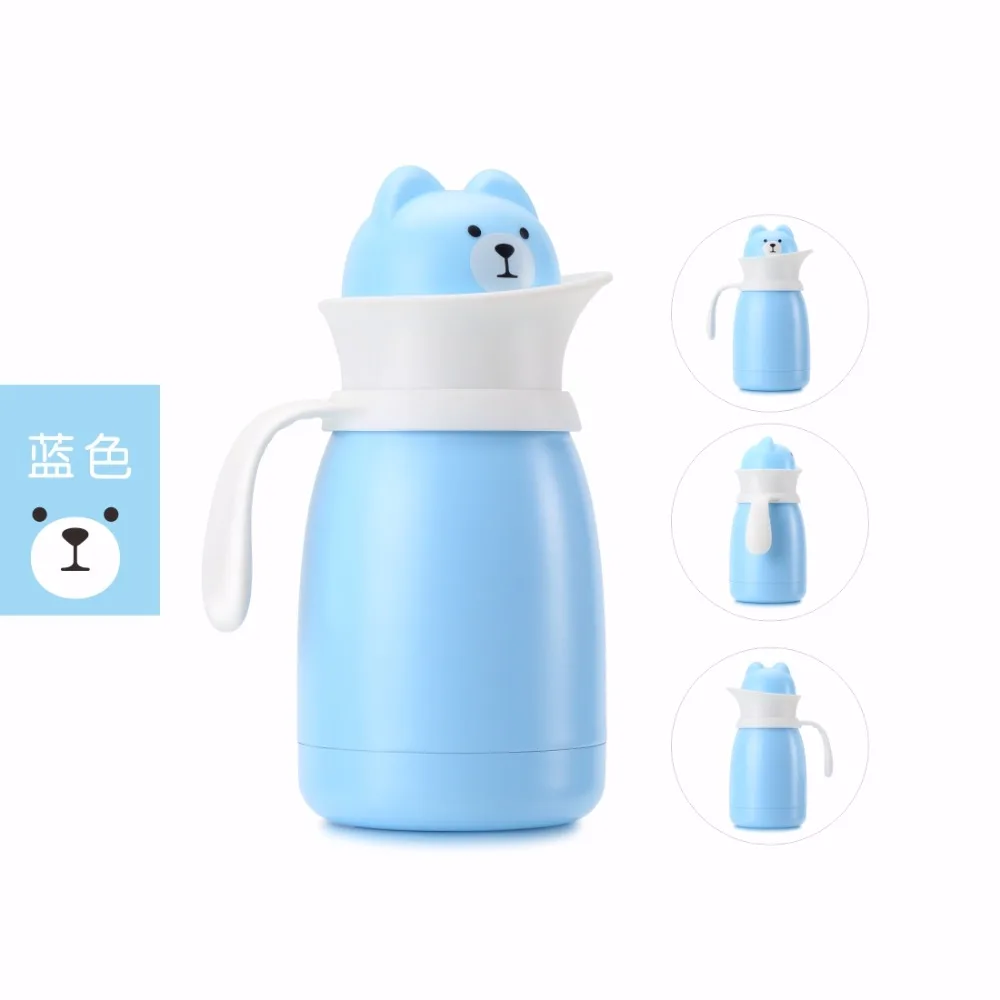 BearKnight300ml термос мультфильм двойной 304 из нержавеющей стали новый портативный