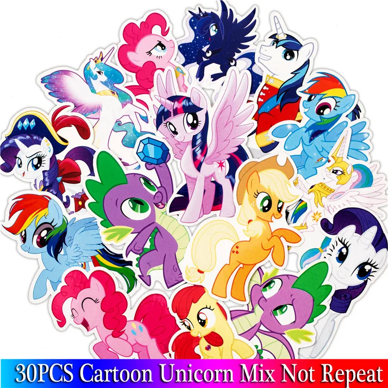 30PCS Unicorn Series Sticker Cute Anime Dream Cartoon Kid Toy Set For DIY Travel case Bicycle Fridge Car Laptop Stickers | Игрушки и