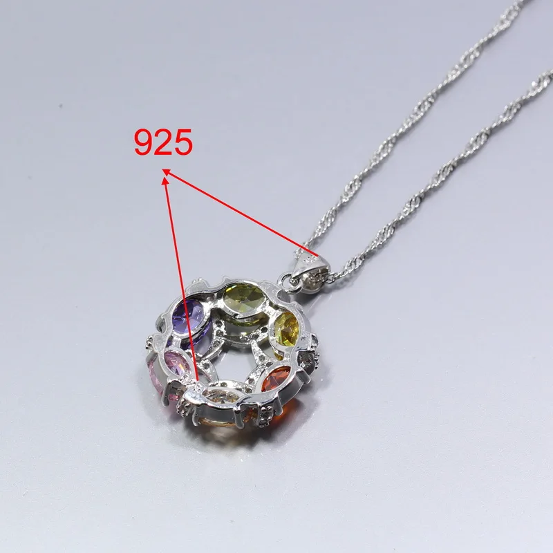 Мэнни 4 шт набор ювелирных изделий серебряный цвет очаровательные разноцветные