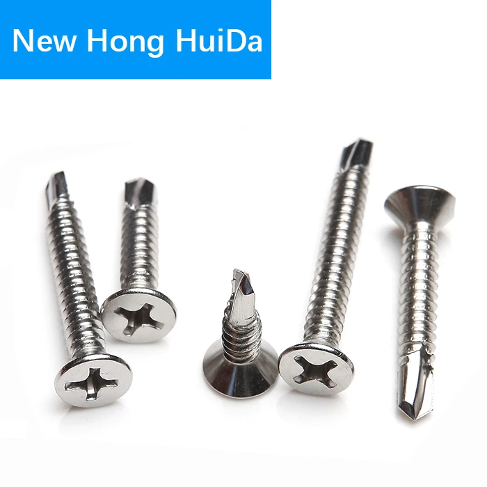 #6 #8 #10 #12 #14Phillips Flat Head Self Drill Screw Thread Tapping Bolt 410 Stainless Steel M3.5 M4.2 M4.8 M5.5 M6.3 | Обустройство