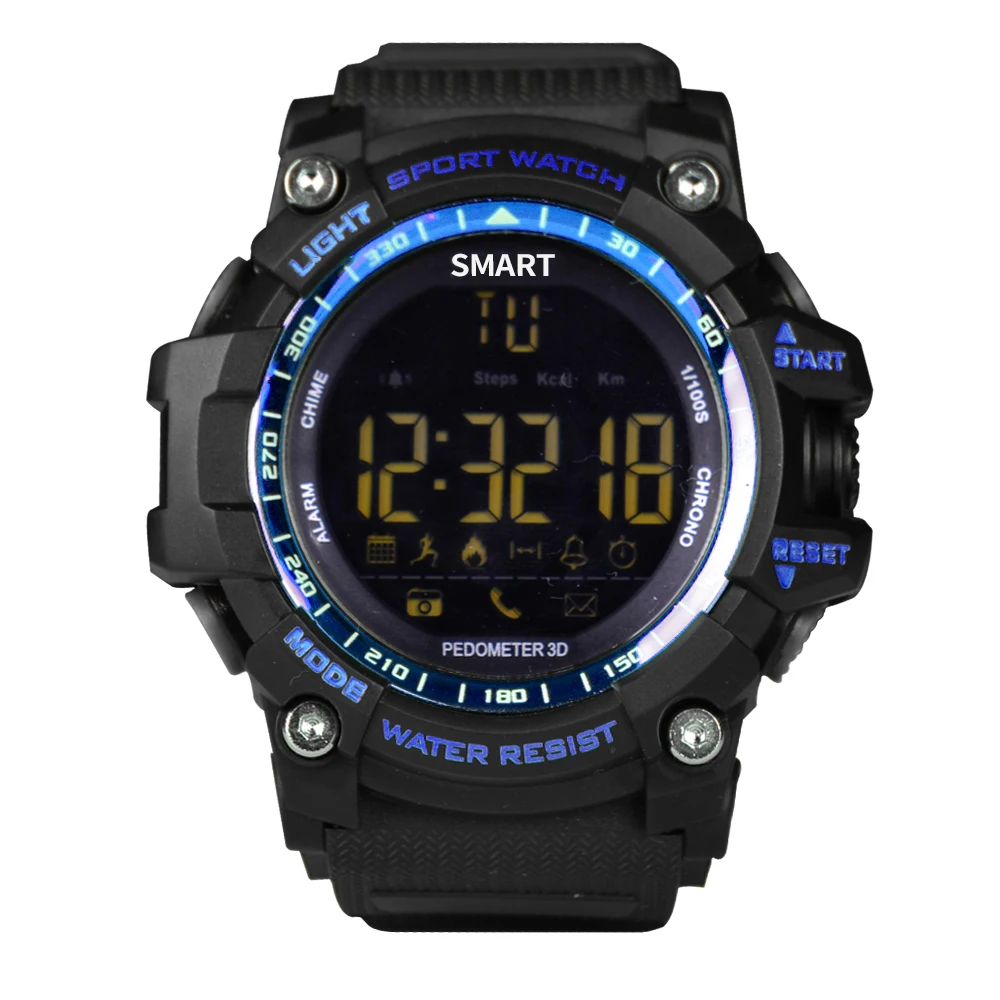Smartch EX16 Waterproof IP67 Smart Watch Sports Bluetooth 4.0 Remote Camera 24 hours real-time sport monitoring For IOS Android |