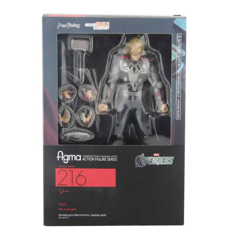 Figma 216 Marvel Мстители Тор ПВХ фигурка Съемная Модель Коллекционная кукла игрушка