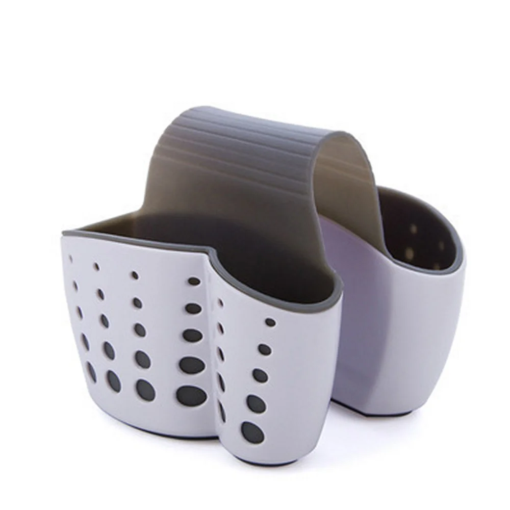 

New Kitchen Sponge Rack Drain Rack Suction Storage Rack On Both Sides Of The Basket Kitchen Suction Cup Storage Cleaning Tools