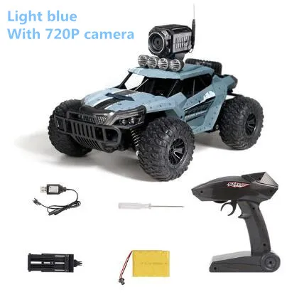1/16 2,4G 4WD высокоскоростной Радиоуправляемый автомобиль с WiFi 720P камерой Радио пульт дистанционного управления внедорожный Carros игрушка для мальчиков Drift pickup - Цвет: light blue720Pcamera