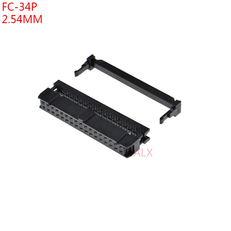 10PCS FC-34p IDC SOCKET pitch 2.54MM JTAG ISP PLUG CONNECTOR DOUBLE ROW FEMALE 2x17PIN 34PIN 34P FOR BOX HEADER for cable | Обустройство