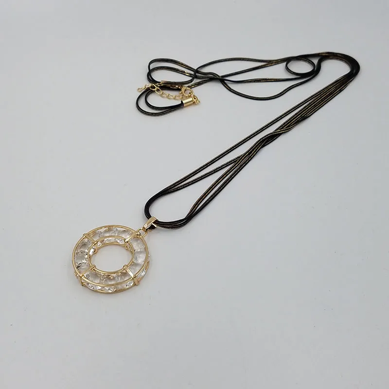 Золотой Кольцо С Бриллиантом Кулон Ожерелье Двенадцать Бриллиантовое Колье