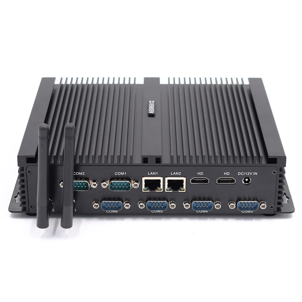 Безвентиляторный мини ПК Core i7 5500U I7 4200U i5 Windows Linux Dual LAN NICS 6 * RS232 сервер 2955U