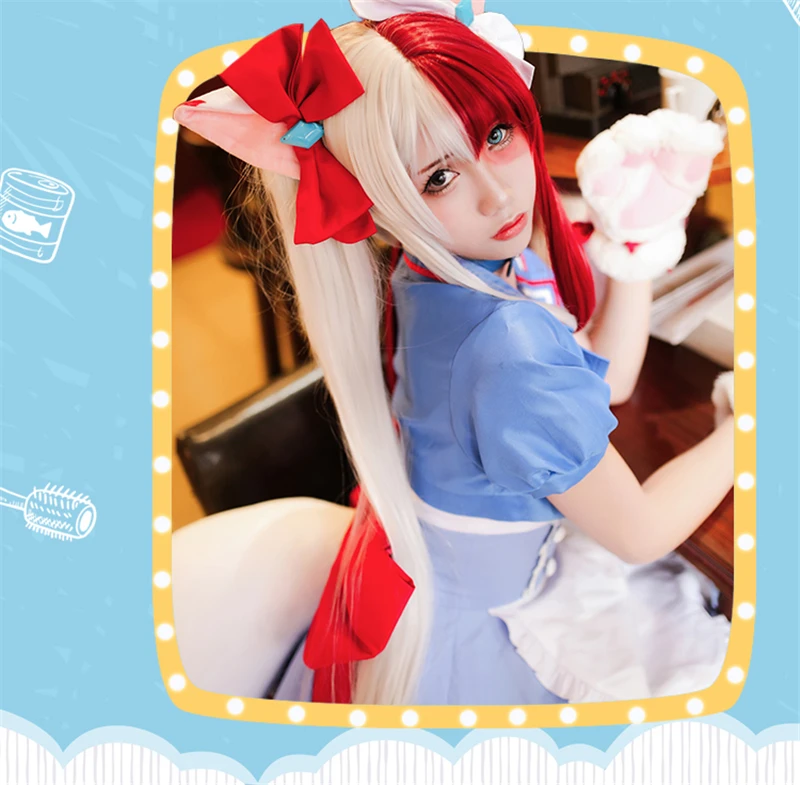Мой герой Кофе магазин маленького героя Todoroki шото кафе горничной женский косплэй костюм Кошечка женские модельные туфли