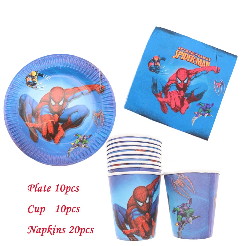 40pcs Вечерние салфетки с Бэтменом из мультфильма, 40 шт., одноразовые салфетки, посуда на день рождения, свадьбу, для детского душа, украшения для дома - Цвет: 40pcs
