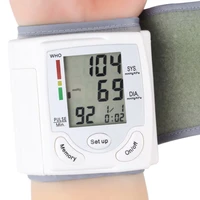 automatic sphygmomanometer digital lcd display wrist blood pressure monitor heart beat rate monitor pulse meter tonometer
