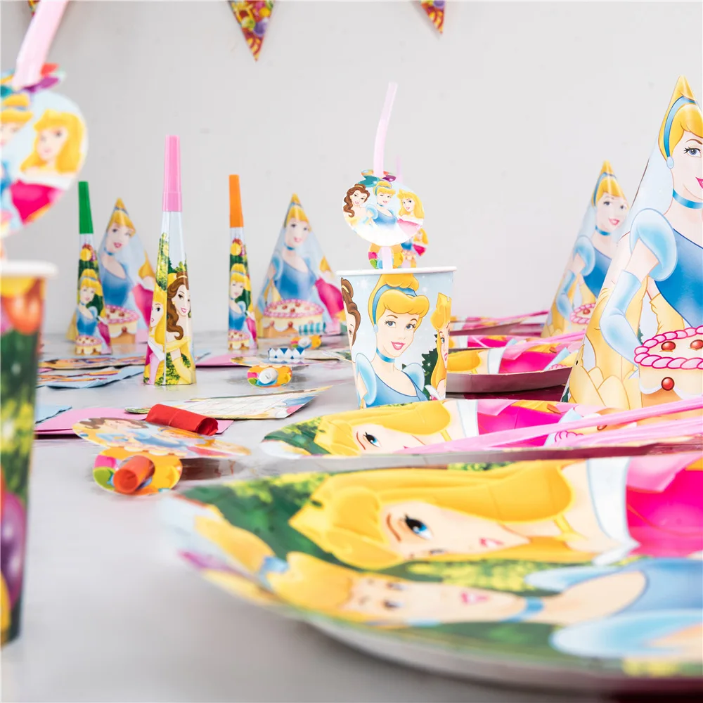 Три тема принцесс детская вечеринка на день рождения все для праздника украшения