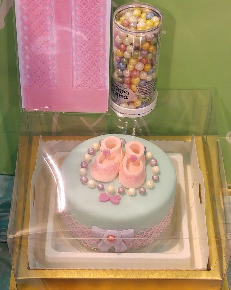 4 шт. съедобная Вафля кружевная обертка для торта 17x3 см свадебное кружевное