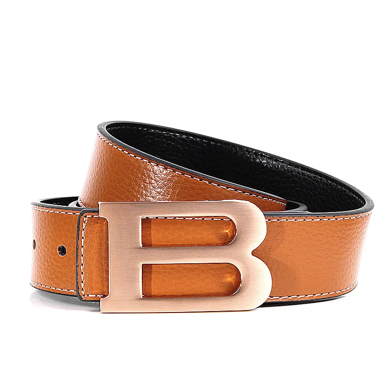Ремень с пряжкой B высококачественный дизайнерский роскошный ремень от