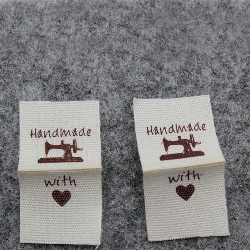 fold sew Высокое качество, Детская Хлопковая этикетка,, этикетка «сделай сам» ручной работы с надписью «love» - Цвет: fold sew