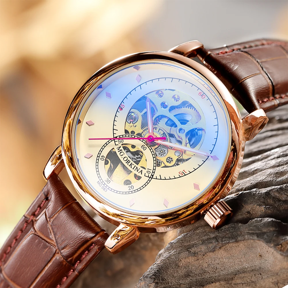 Relojes Hombre 2019 новый дизайн ORKINA скелетоны механические часы автоматические