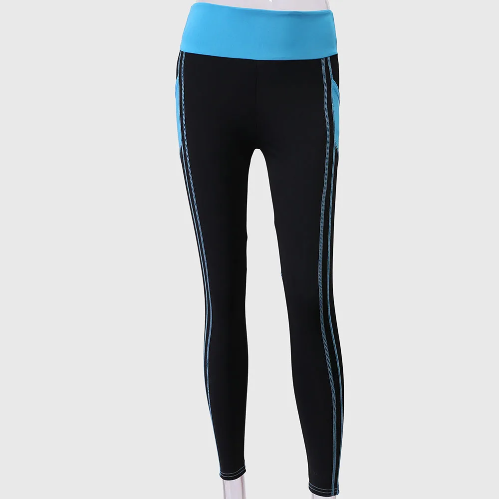 Спортивные леггинсы Высокие эластичные спортивные Брюки для девочек одежда Для