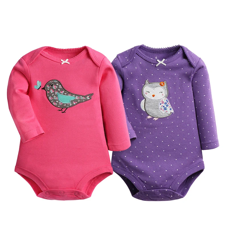 

Baby Cotton Bodysuit 2pcs Baby Girl Long Sleeve Costume Infant Jumpsuits Newborn Overalls Spring Clothing Babies Body Clothes