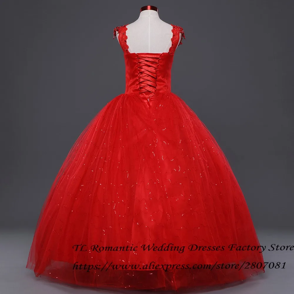 Vestidos De Novia красный, белый с украшением в виде кристаллов с v-образным вырезом Свадебные платья большой размер, принцесса кружева дешевые женские платья HS159